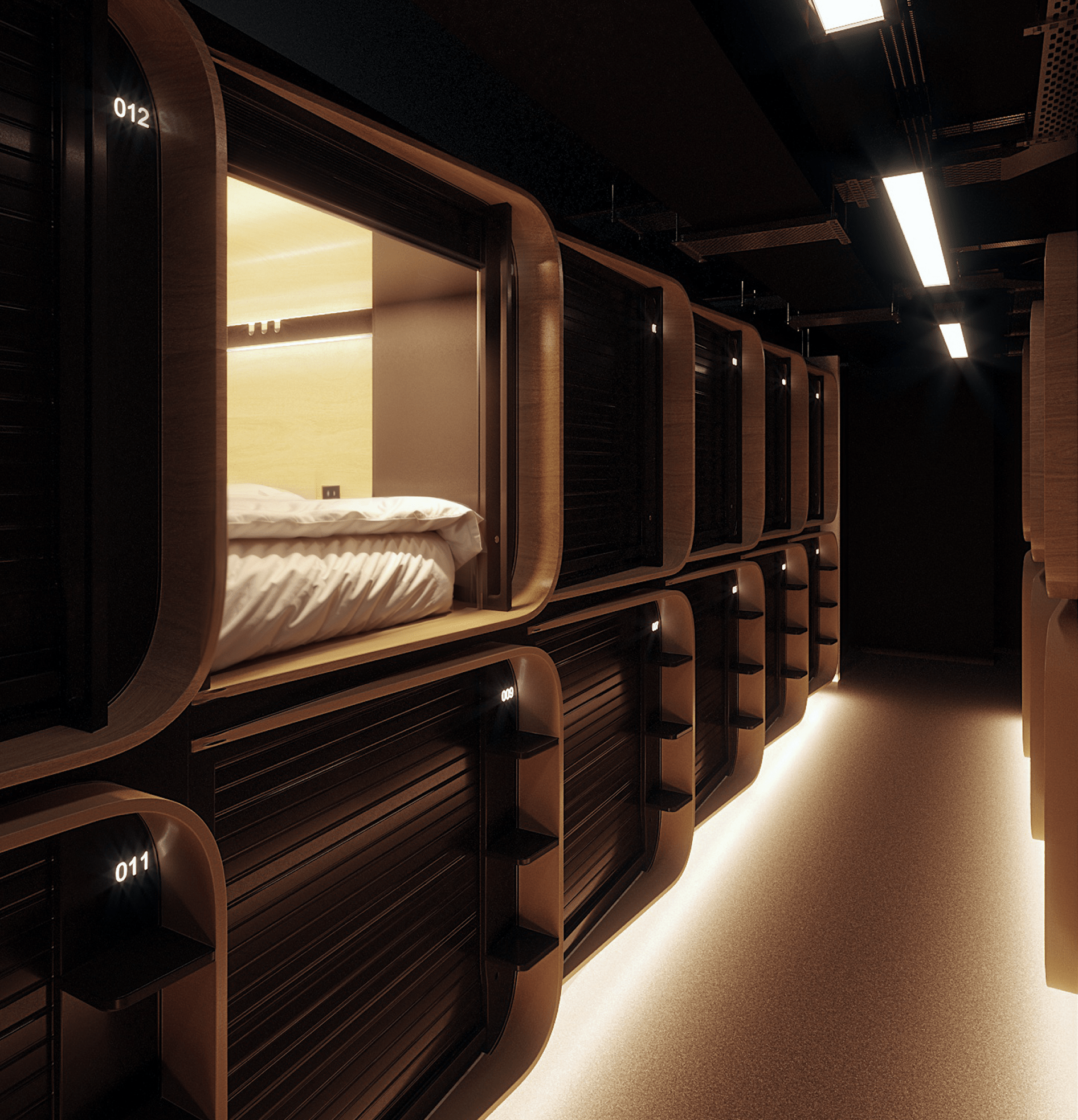 Modern Capsule Hotel Rooms at TARKA Edinburgh